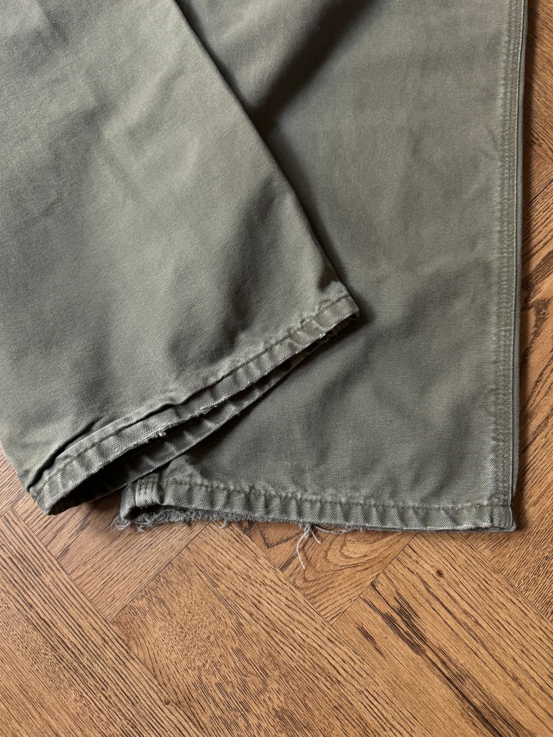 [42]칼하트 USA 서스펜더 버튼 모스그린 싱글니 워크 팬츠 상품이미지7