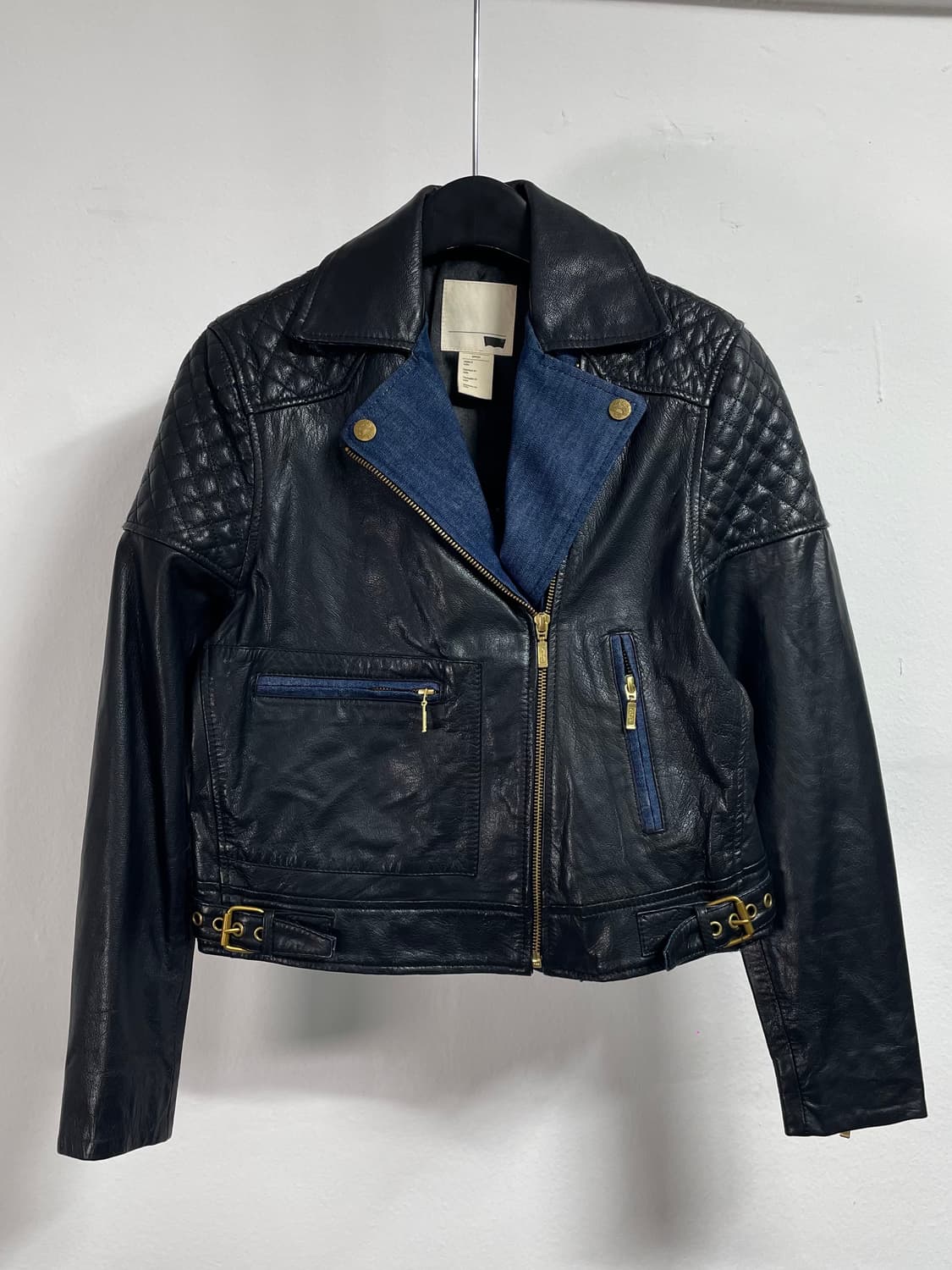  리바이스 우먼스 리얼레더 슬림핏 라이더자켓 (on.403)   상품이미지1