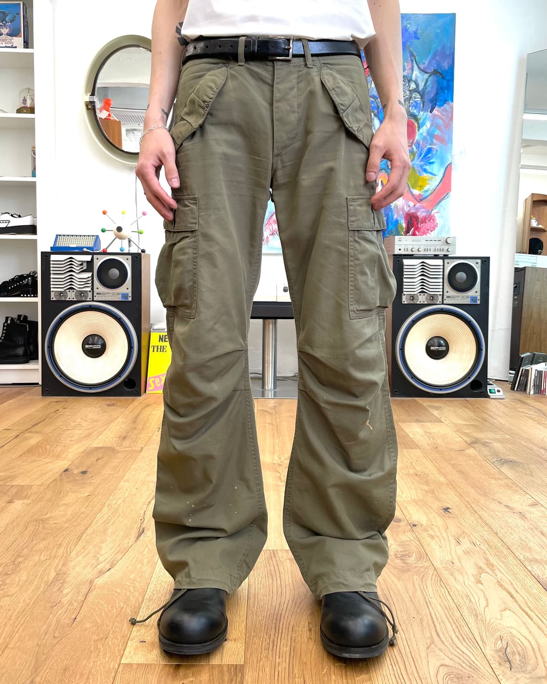 [S] wjk 카고 플레어 팬츠 상품이미지1