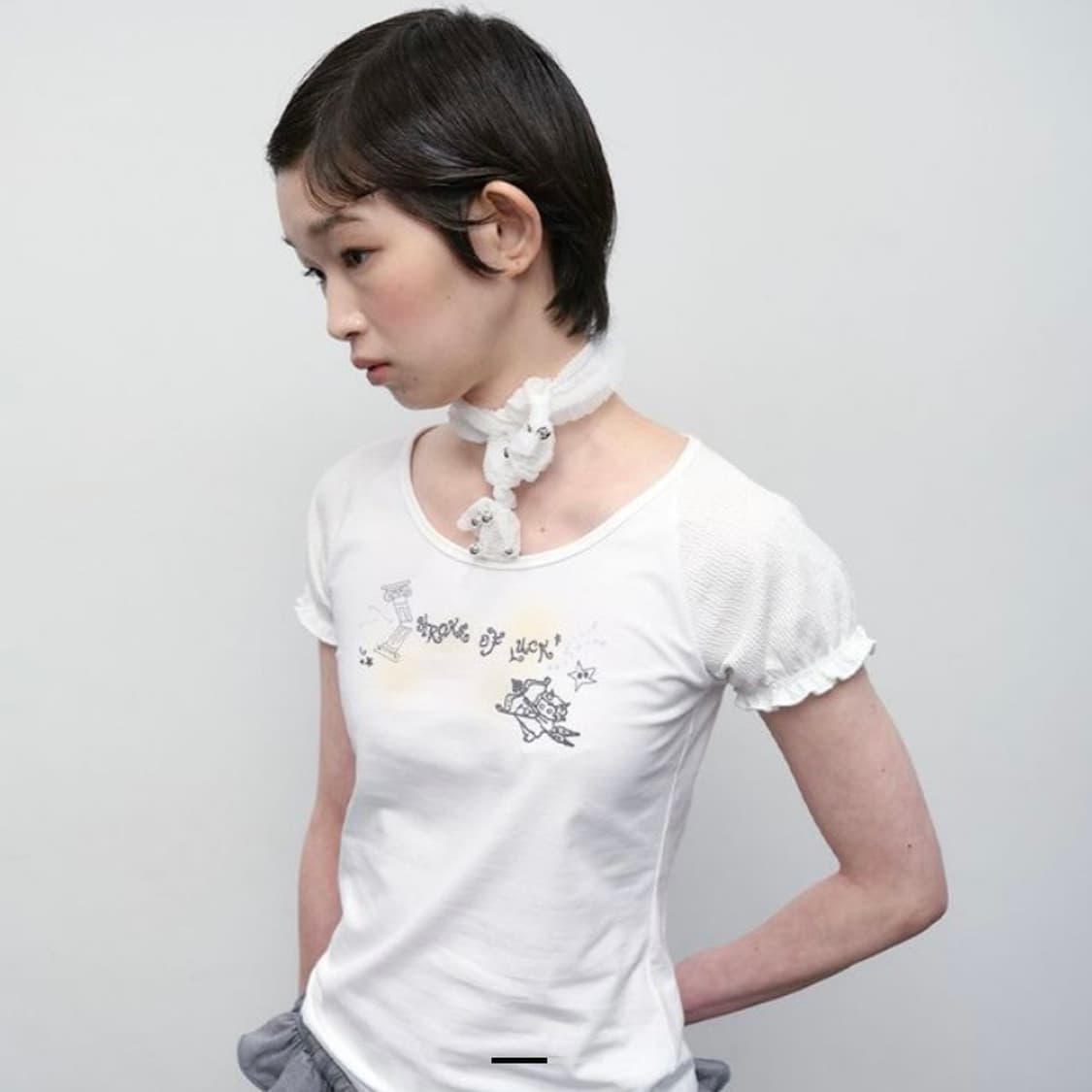 타입서비스 lucky puff sleeve top 럭키 퍼프 슬리브 반팔 상품이미지1