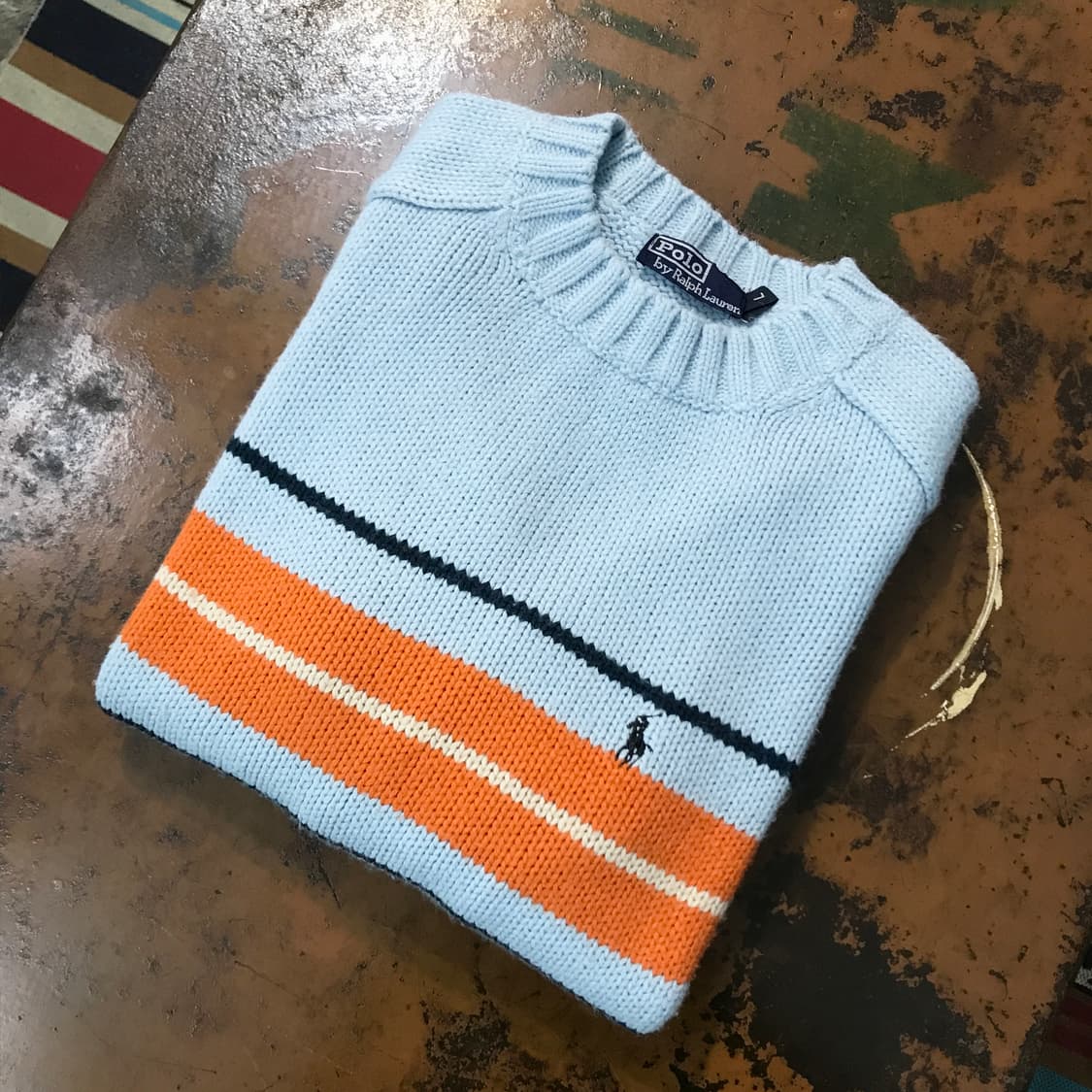 폴로랄프로렌 라이트 블루 컬러링 니트 남성 105  상품이미지1