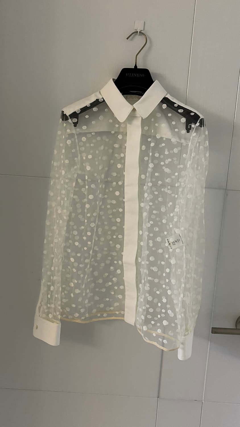 끌로에 도트 시스루 블라우스 44,55 정품 상품이미지4