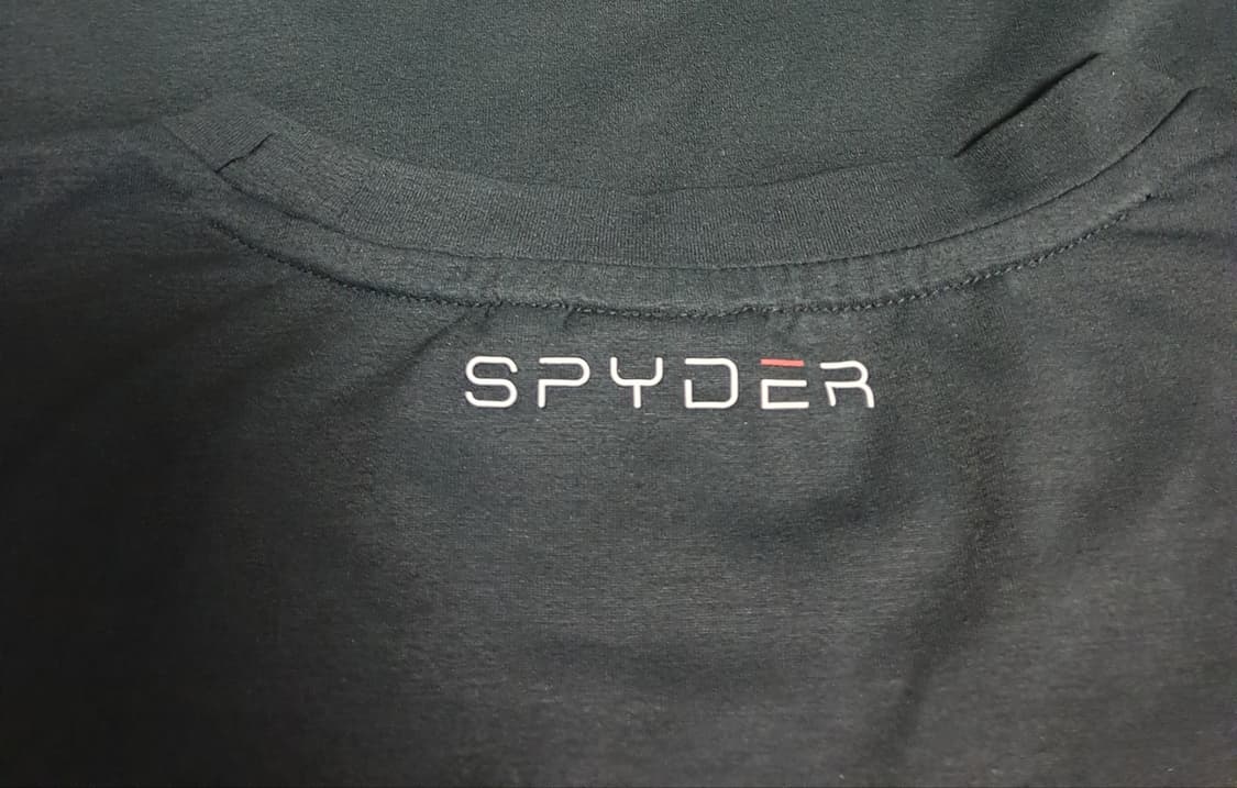 스파이더 기능성 레터링 자수 반팔티 블랙 (XL) 상품이미지3