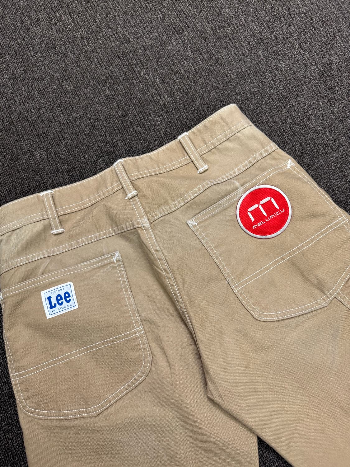 M)Lee 빈티지 베이지 포켓 싱글니 워크팬츠 상품이미지6