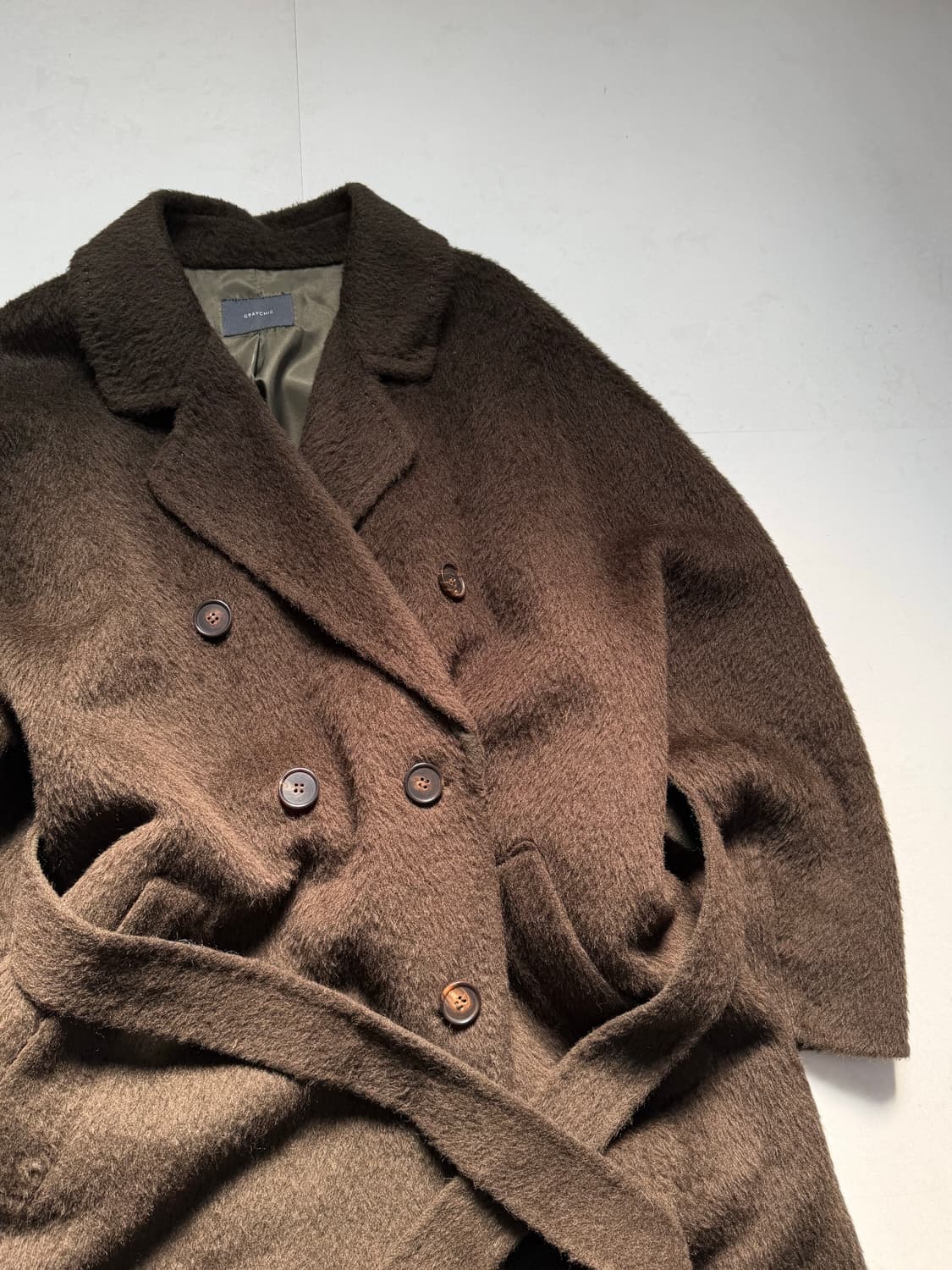 카키 오버핏 롱코트 상품이미지6