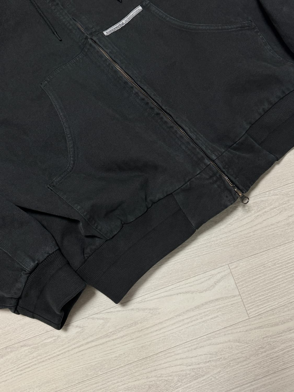 디스이즈네버댓 오버다이드 후디드 재킷 블랙 S 상품이미지5