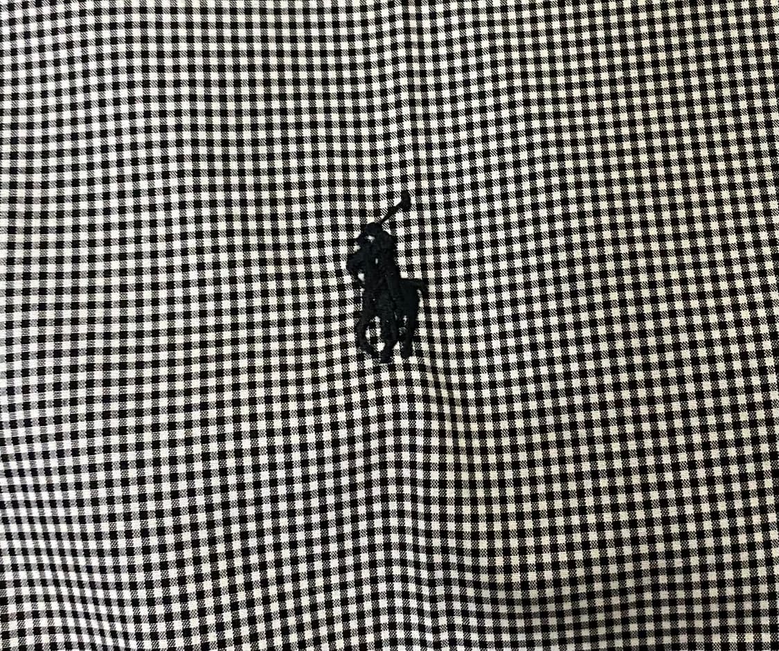 [M] 랄프로렌 폴로 셔츠 체크 블랙 상품이미지3