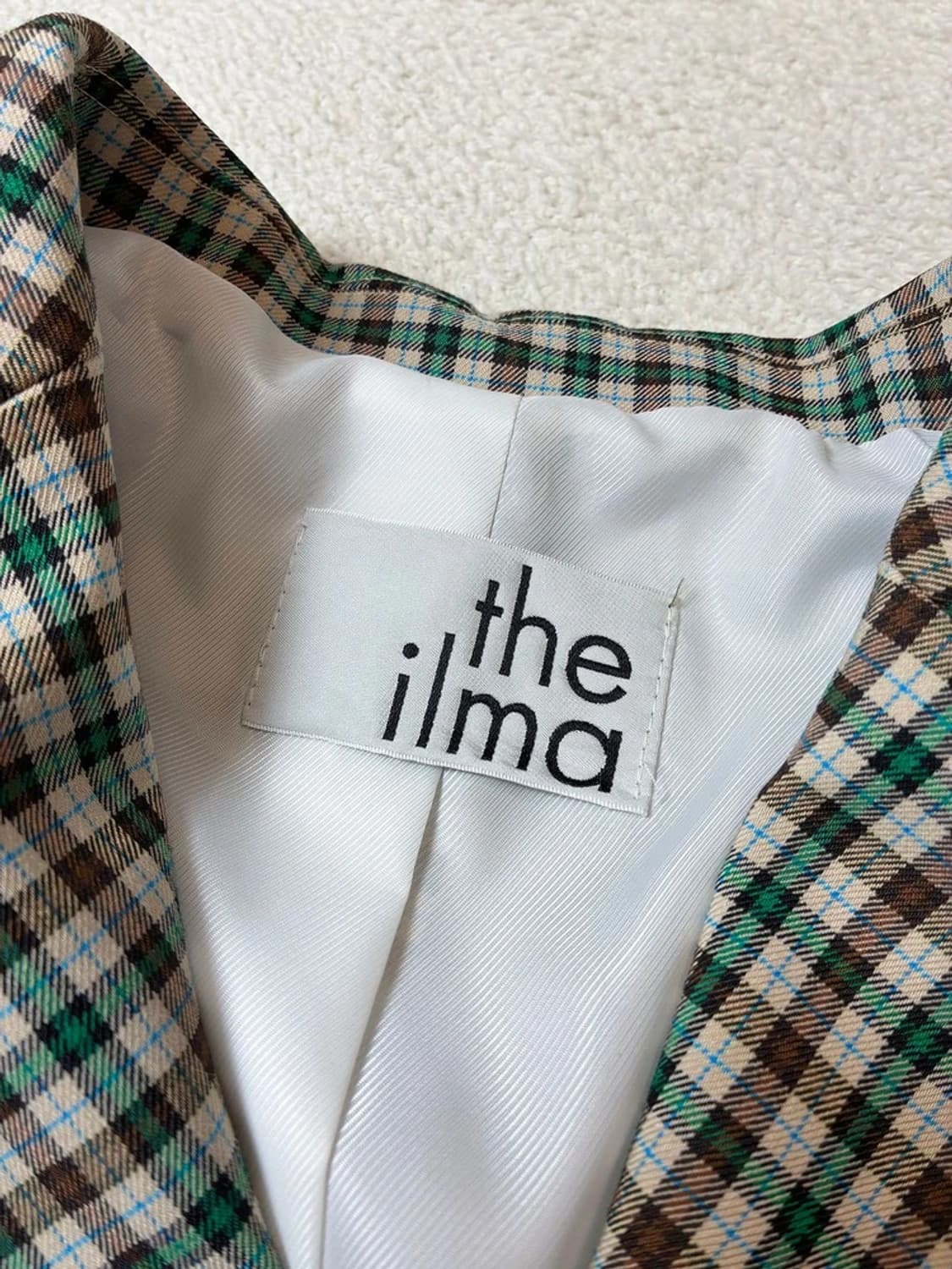 더일마 THEILMA 체크 크롭 블레이저 자켓 PN7390 상품이미지7