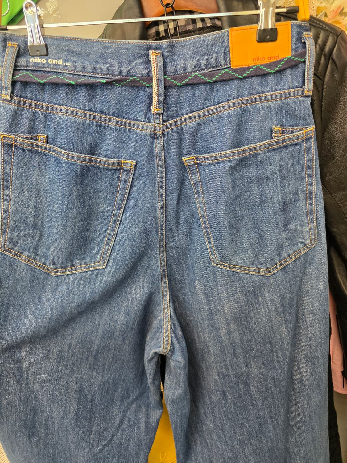 니코앤드 핀턱 데님 팬츠 L 상품이미지8
