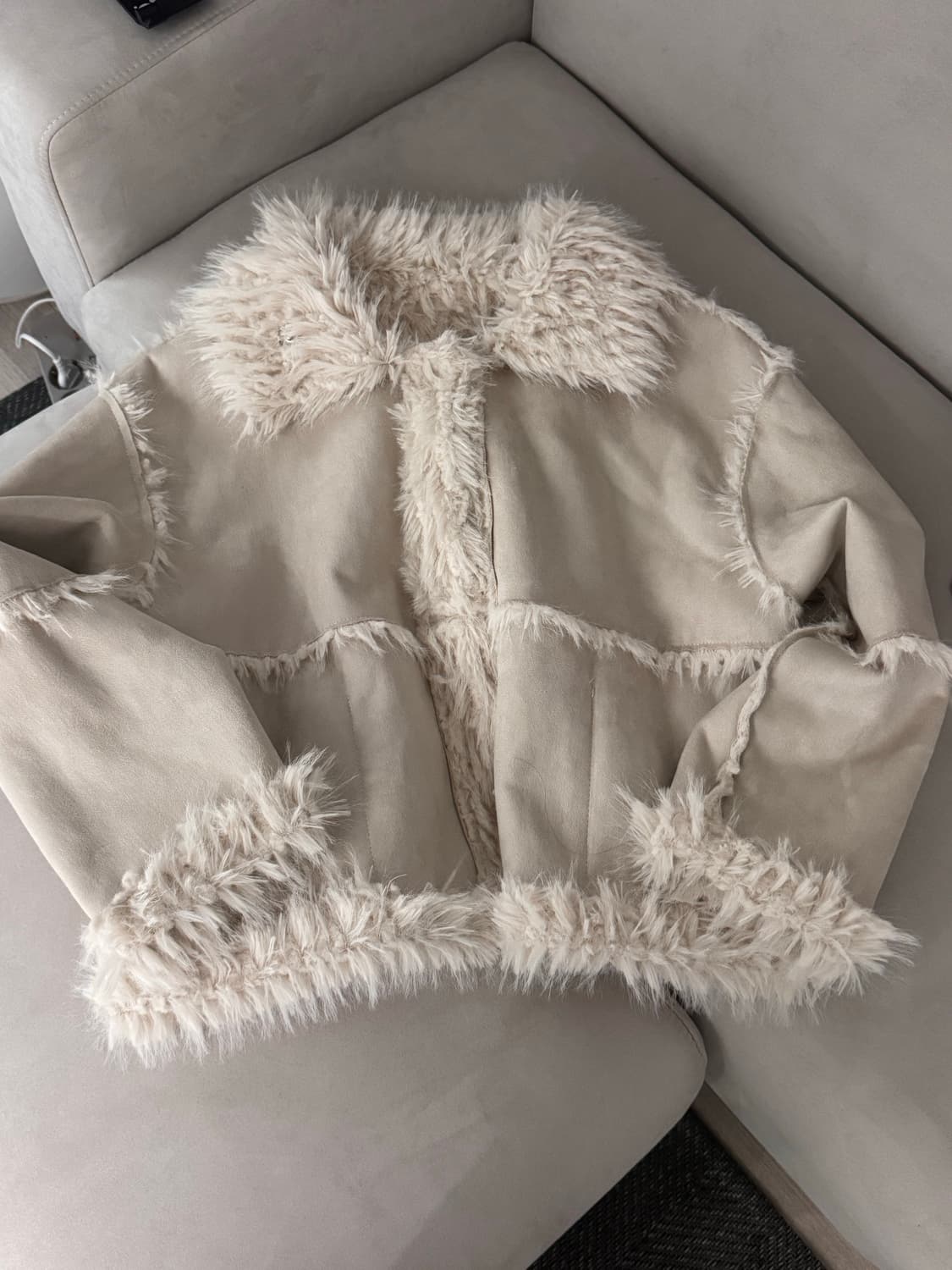 [실사O/새상품] 레더리 무스탕 리버시블 시어링 퍼 자켓 [CREAM] 상품이미지7