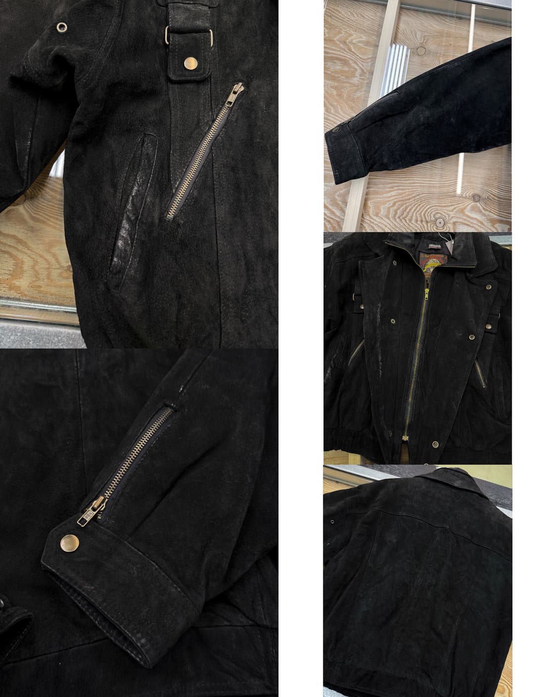 어드벤쳐 바운드 90s 더블 카라 스웨이드 레더 봄버 자켓 상품이미지8