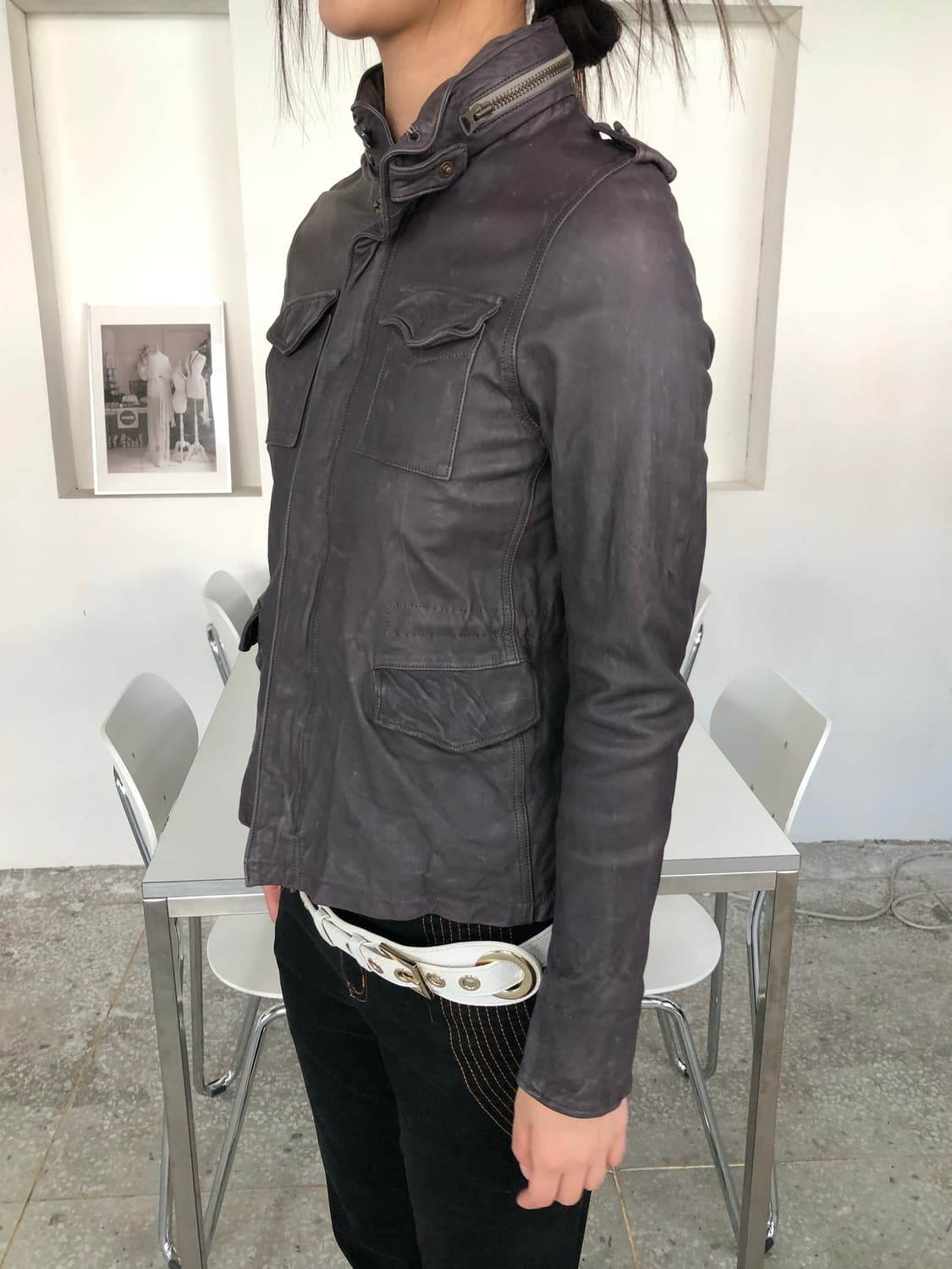 Sisii 시시 M-65 레더 필드 자켓 상품이미지10