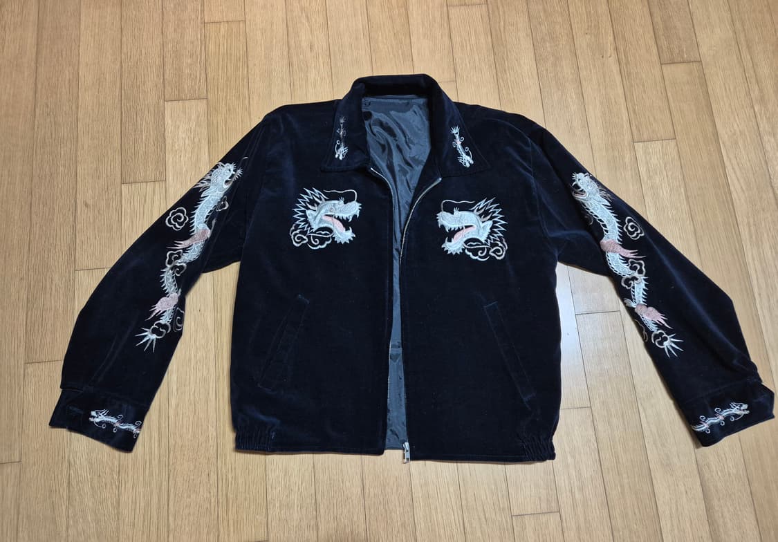 일본 벨벳 드래곤 자수 자켓 상품이미지2