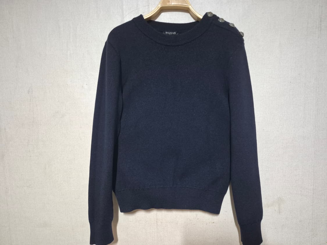 발망 스트라이프 견장니트  상품이미지1