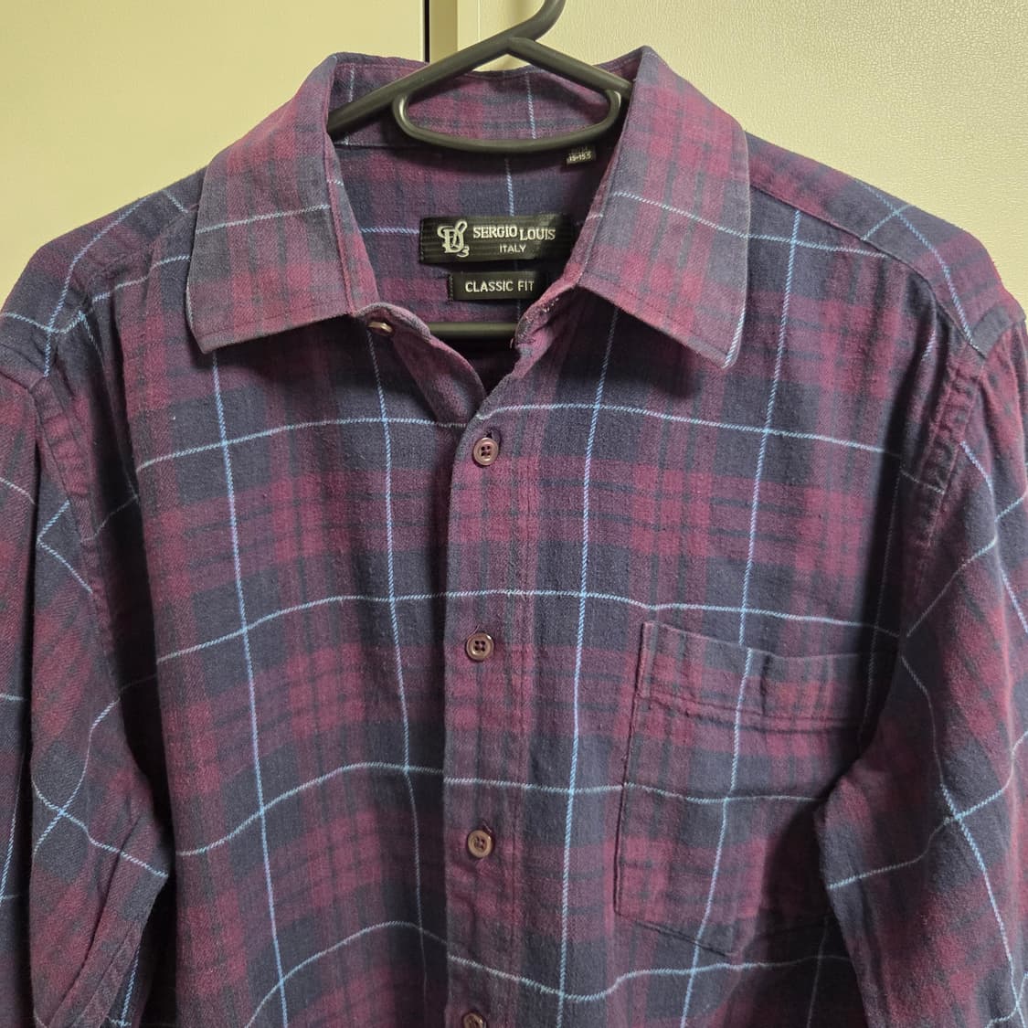 Sergio Louis Italy 플란넬 체크 셔츠 L(100) 상품이미지2