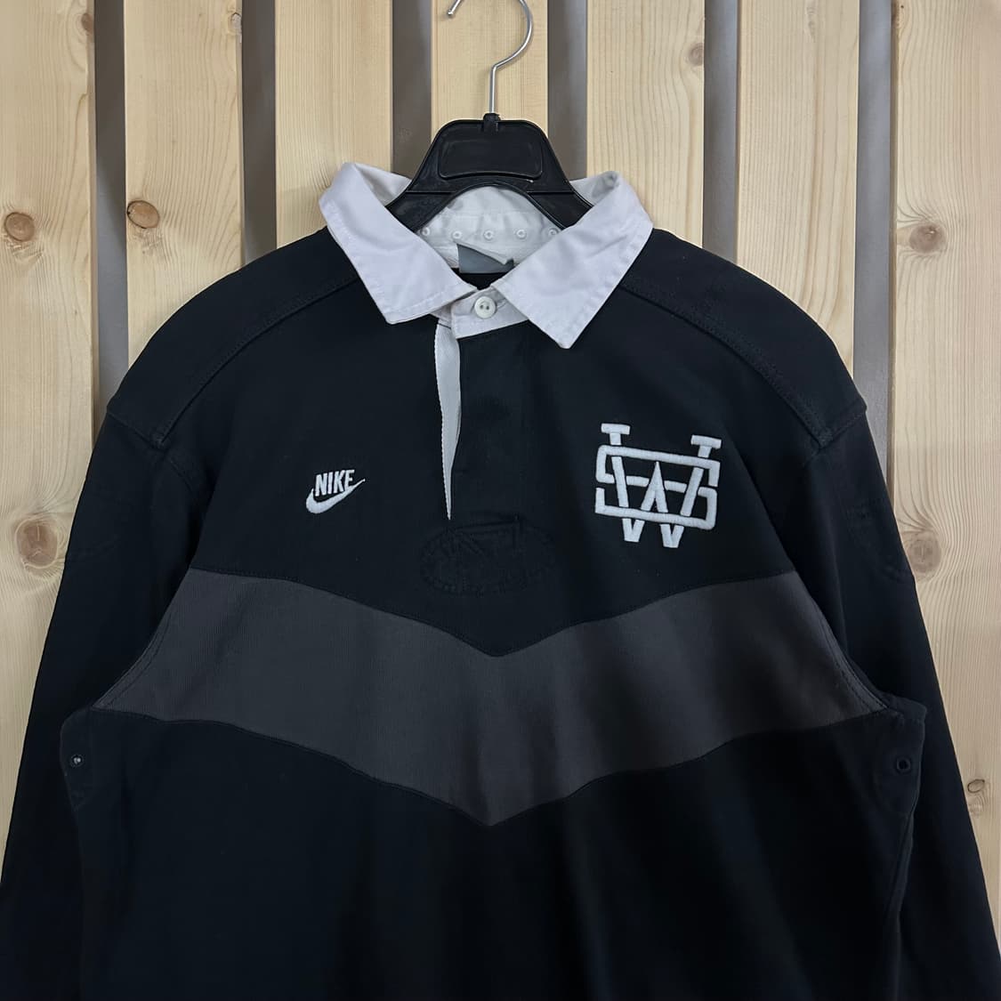 (M) 나이키 블랙 럭비티 카라티 상품이미지5