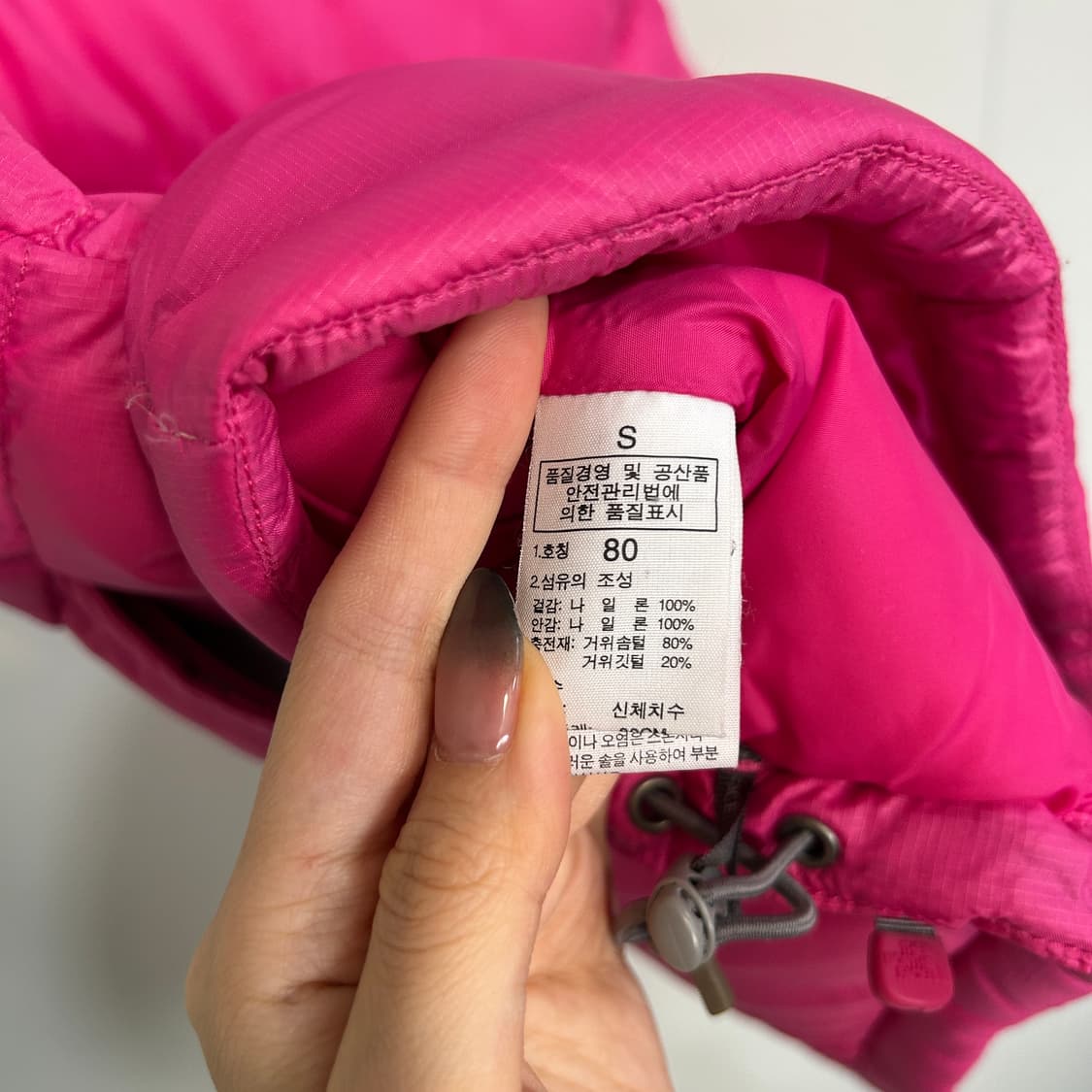 노스페이스 700 핫핑크 여성 패딩 조끼 S 상품이미지4