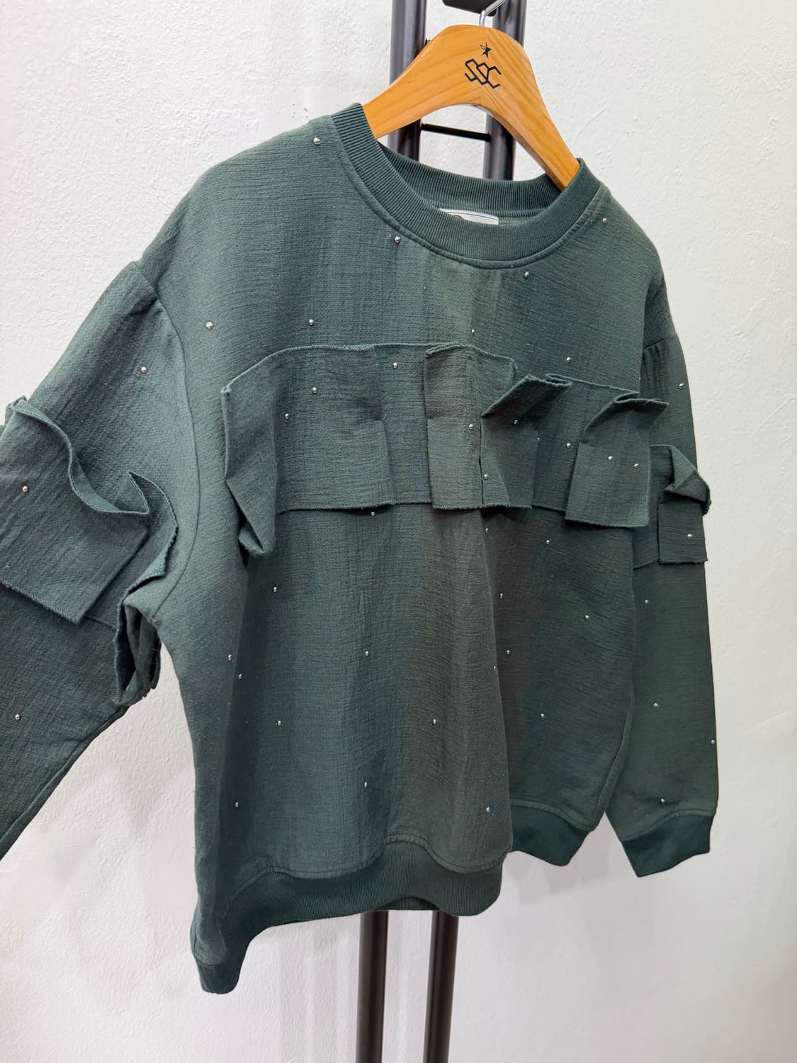 정품) 랑방 한섬 핀턱 포인트 오버핏 맨투맨 S 상품이미지2