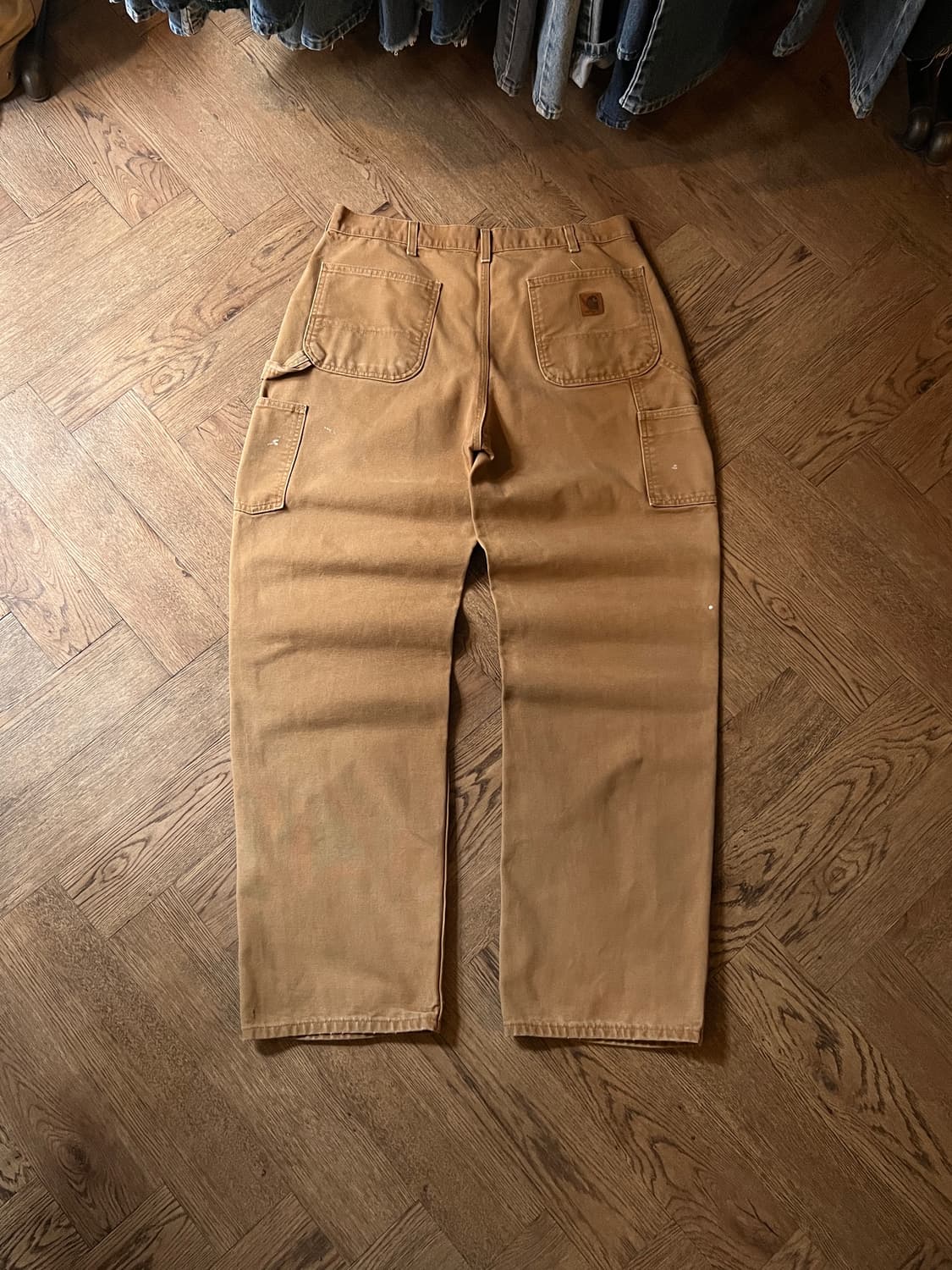 [36]칼하트 USA 빈티지 페인팅 브라운 싱글니 카펜터 워크 팬츠 상품이미지9