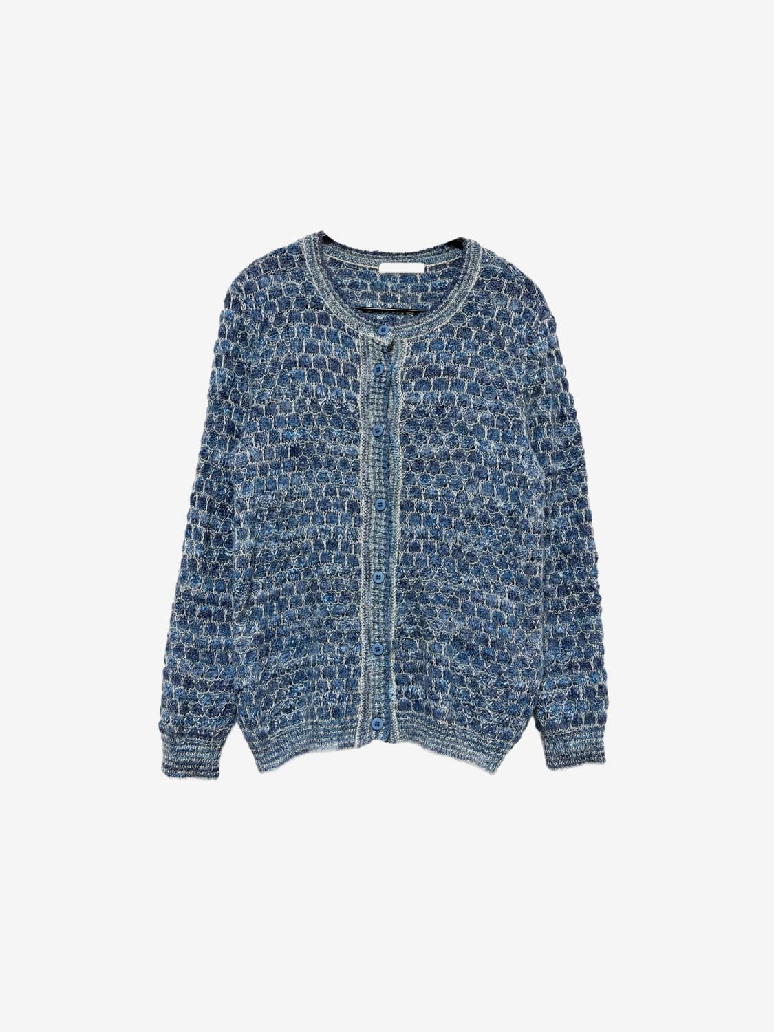 Circular Knit Cardigan - Blue 상품이미지1