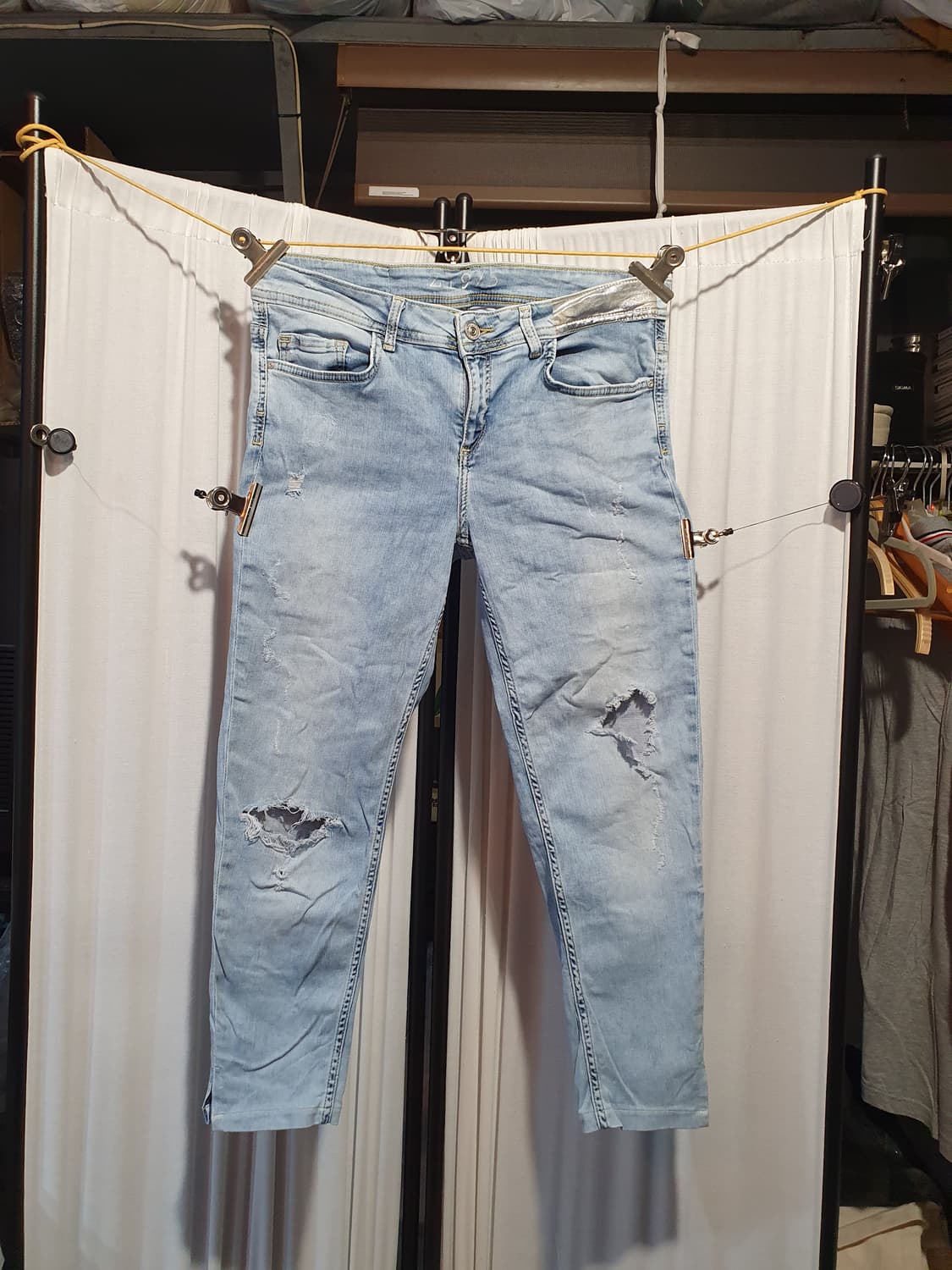 ZARA BASIC 데미지 연청 스판 스키니 28사이즈 2508584 상품이미지1
