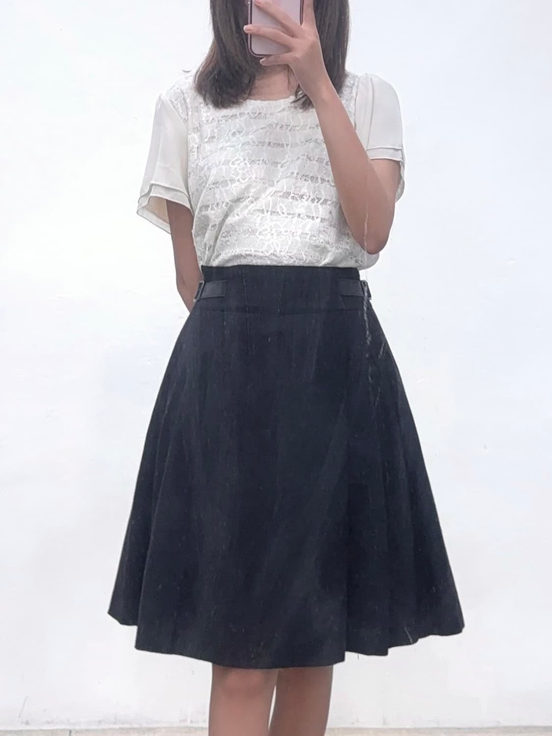 keith 키이스 벨트 모직 플레어 스커트 (착샷o) 상품이미지2