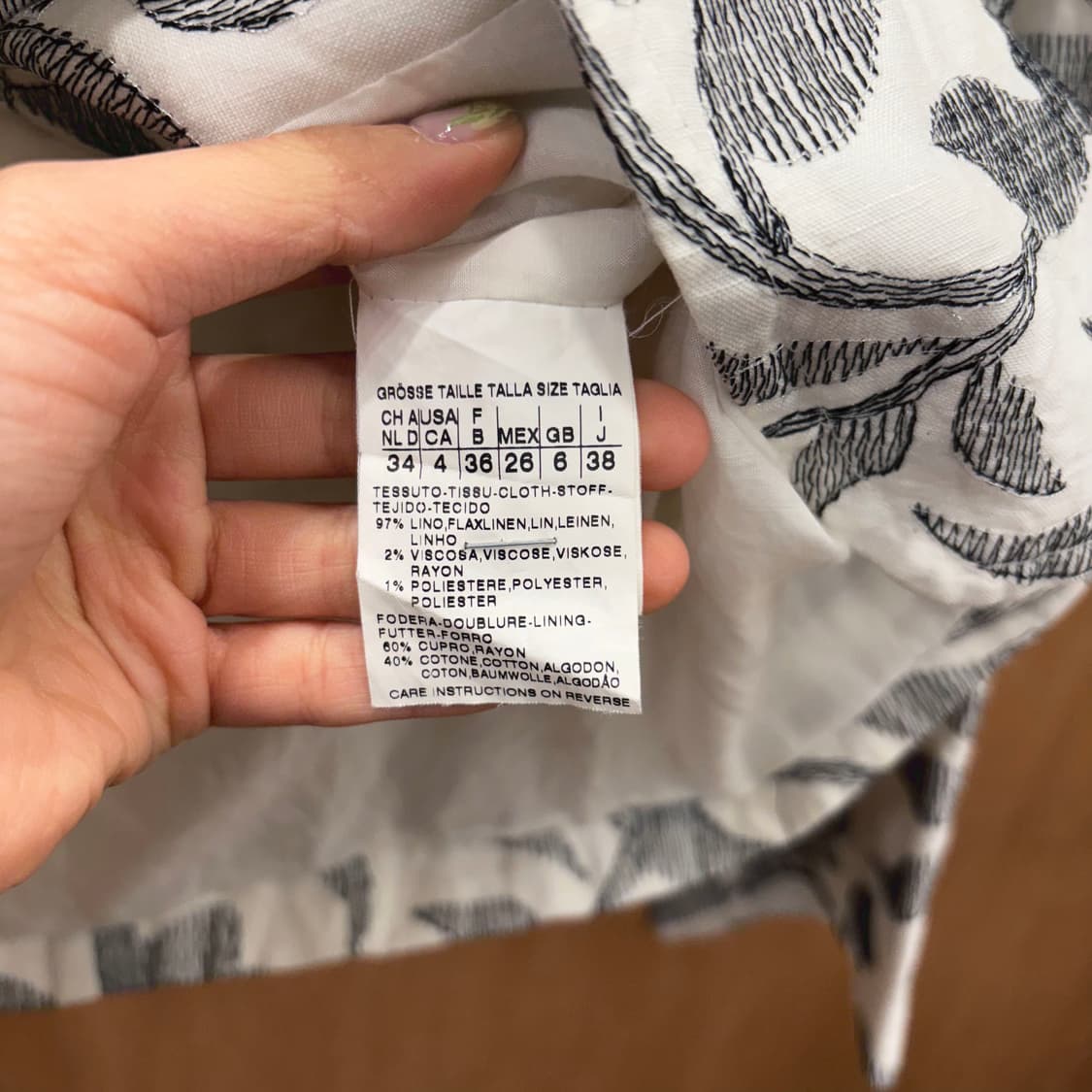 막스마라 린넨 블렌드 테일러드 자켓 그레이 플로럴 자수 디테일 아이보리 상품이미지8