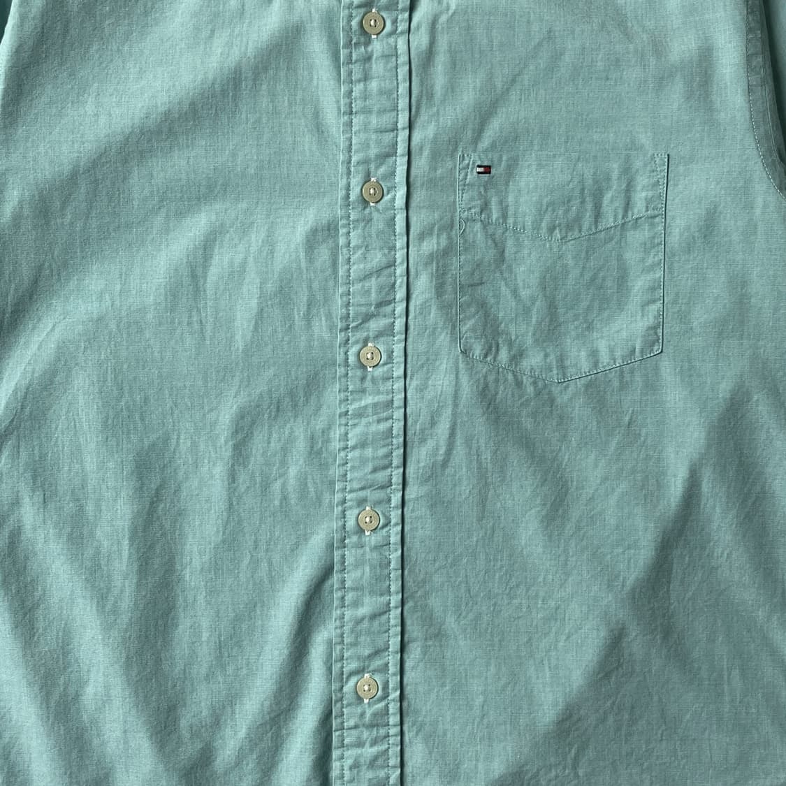 TOMMY HILFIGER 토미힐피거 민트 코튼 셔츠 A00584 상품이미지3