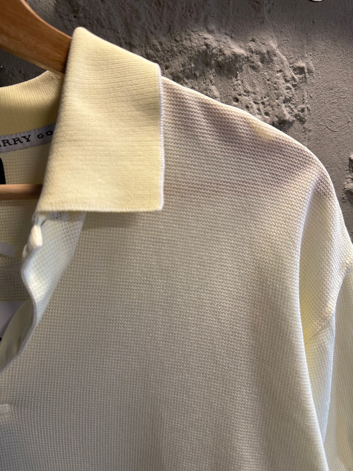 버버리 BURBERRY 골프 코튼 피케 반팔 폴로 셔츠 레몬 상품이미지3