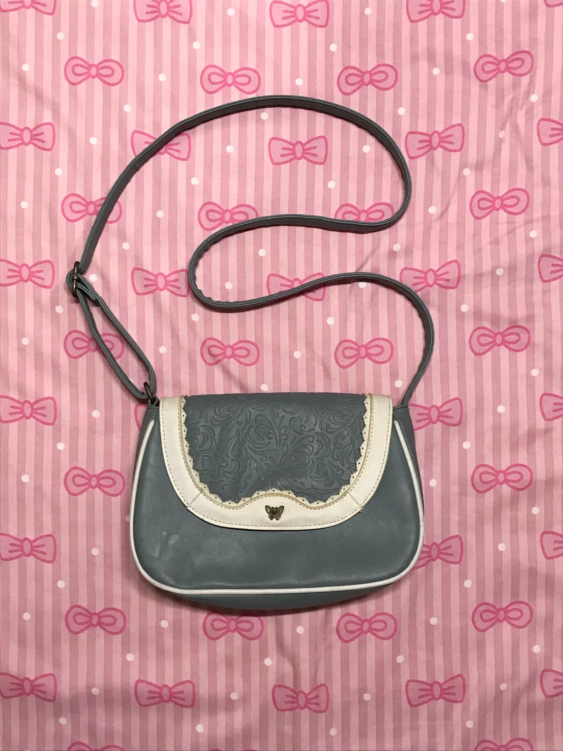 엑시즈팜 뮤트 블루 크로스백 상품이미지1