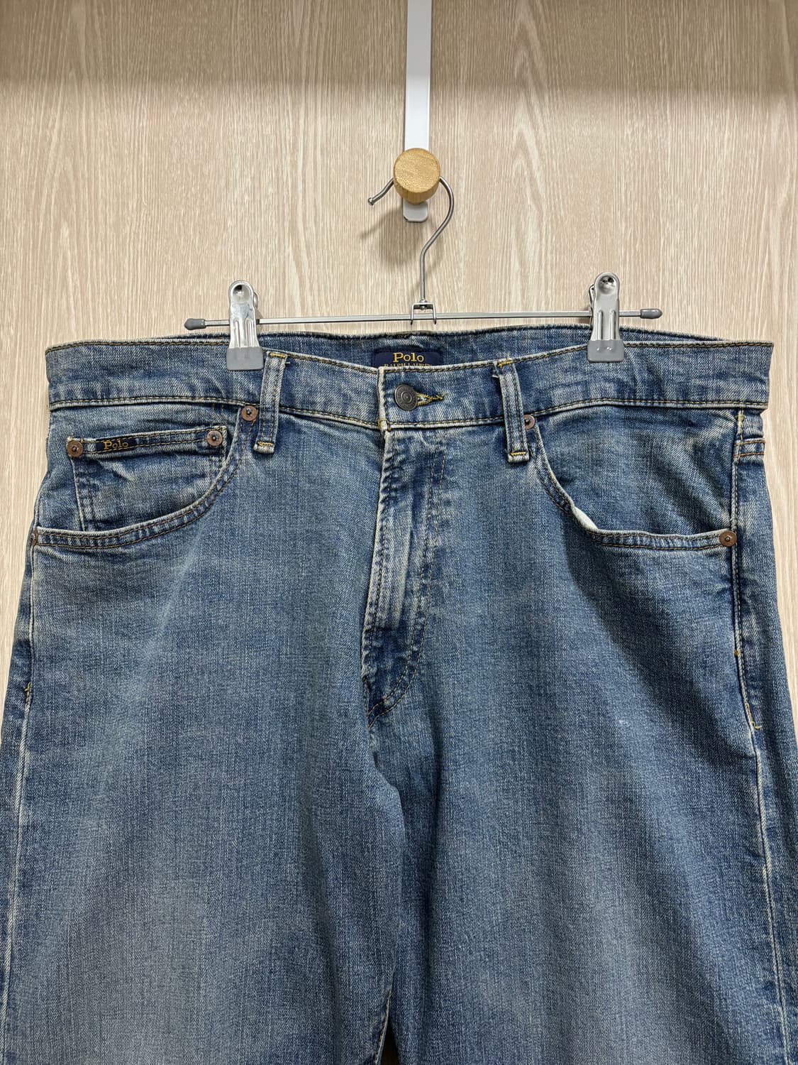 폴로 QR코드 햄튼 스트레이트핏 데님팬츠34" 상품이미지3