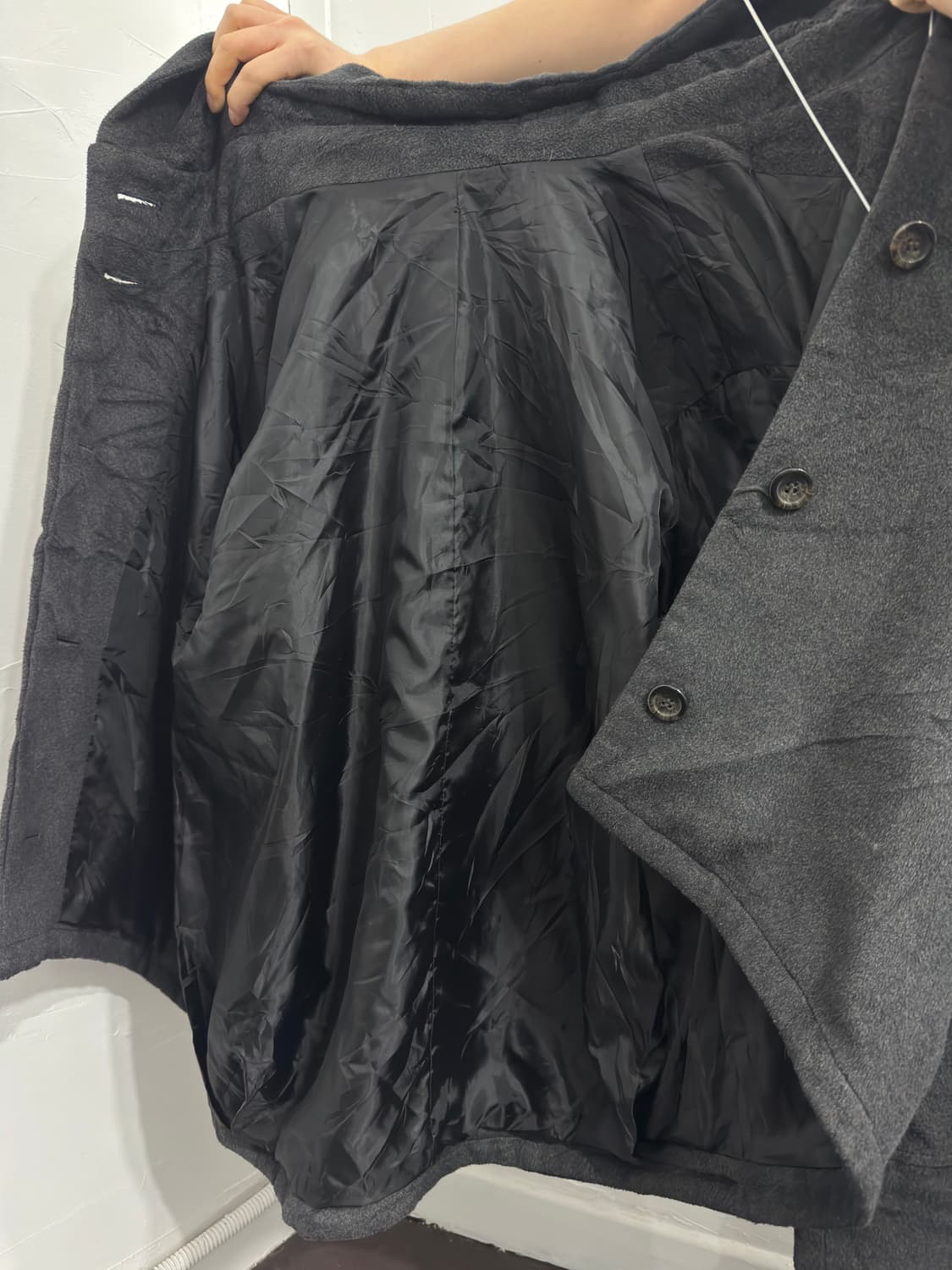 gray button hood jacket 상품이미지9