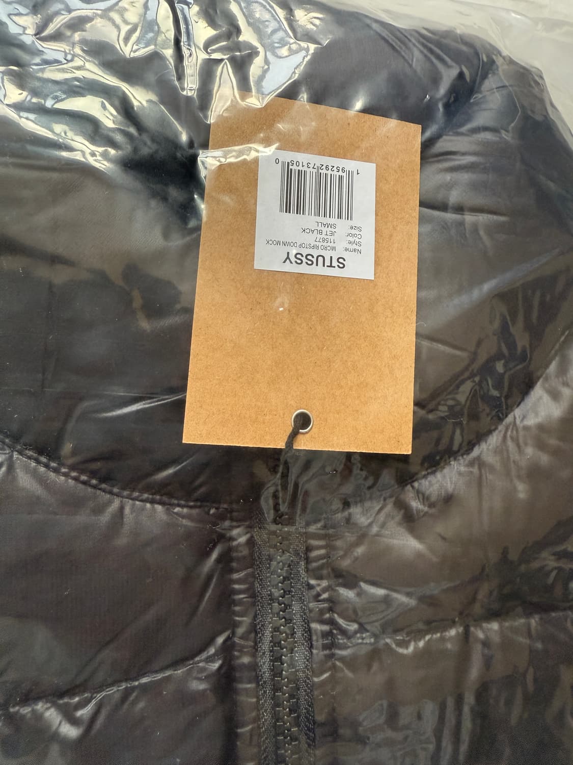 스투시 다운 자켓 블랙 스몰 사이즈 상품이미지3