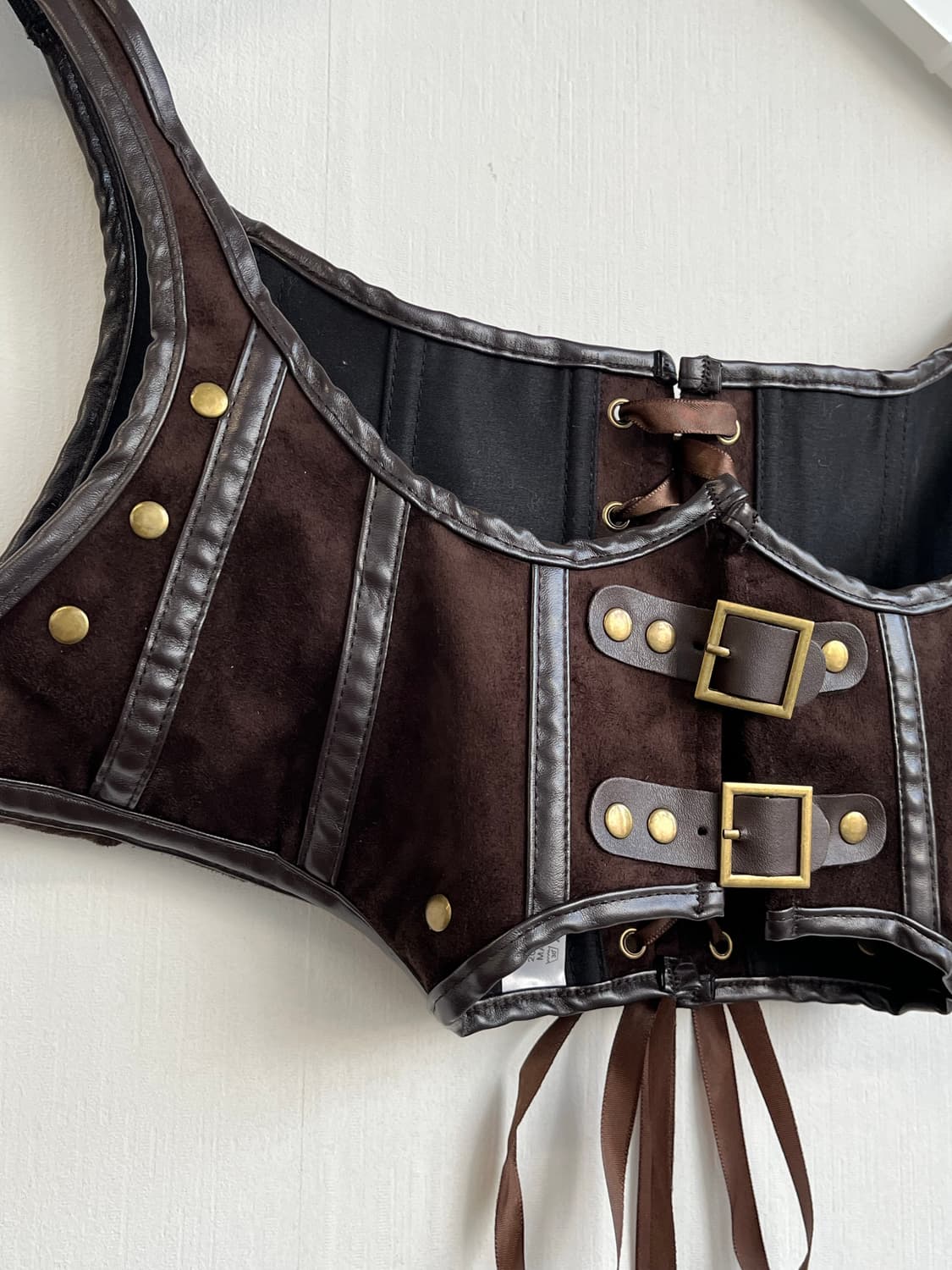 가죽 코르셋 레이어드 탑 상품이미지5