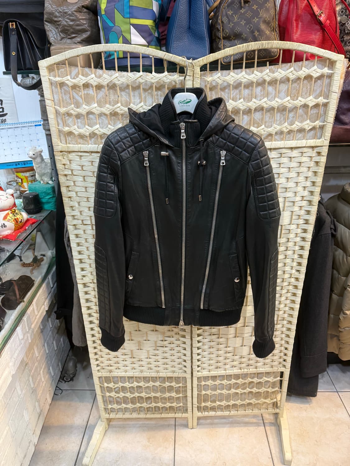 46/95 정품 발망 바이커 가죽자켓 팝니다 상품이미지1