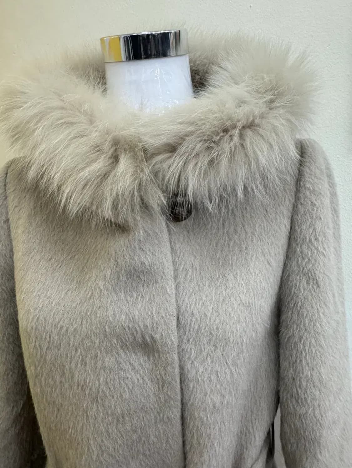 ISABEY 알파카 폭스퍼 후드코트 상품이미지3