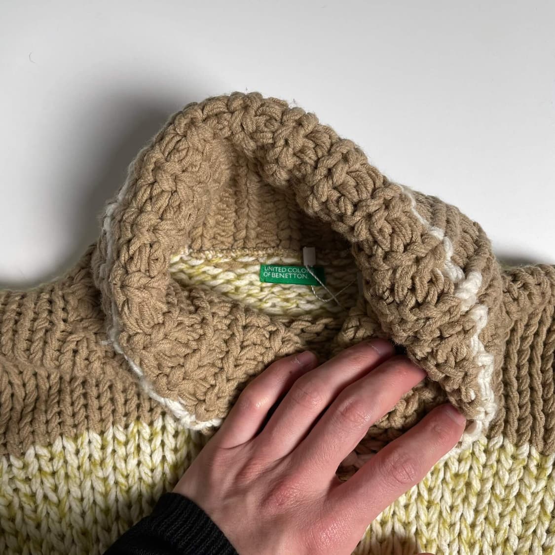 benetton 컬러 믹스 터틀넥 니트 상품이미지5