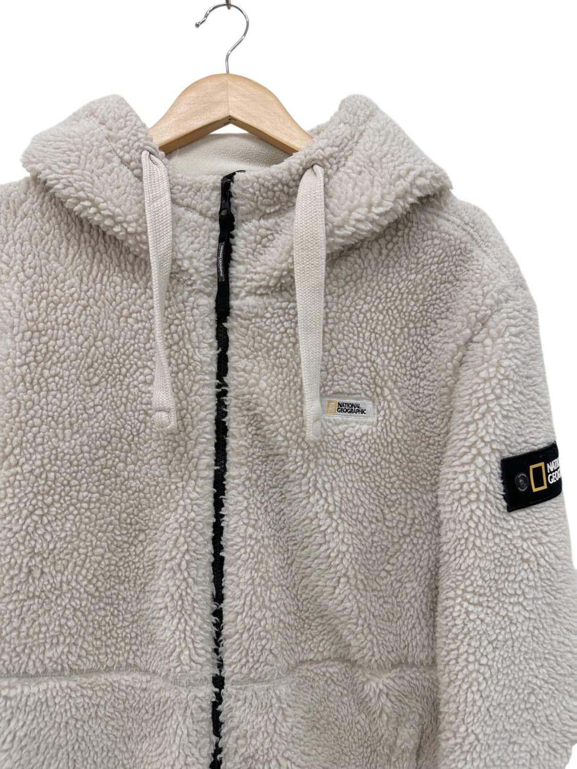 내셔널지오그래픽 후드 플리스 후리스 아이보리 (L) 상품이미지2