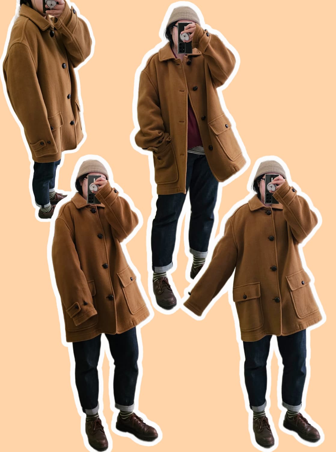 Baker Street 카멜 울 미들코트 상품이미지2