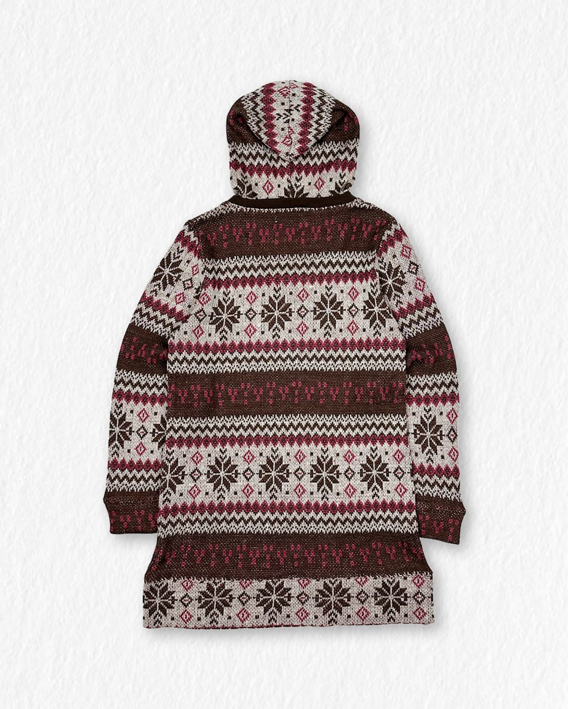 코케트 노르딕 패턴 후드 니트 상품이미지2