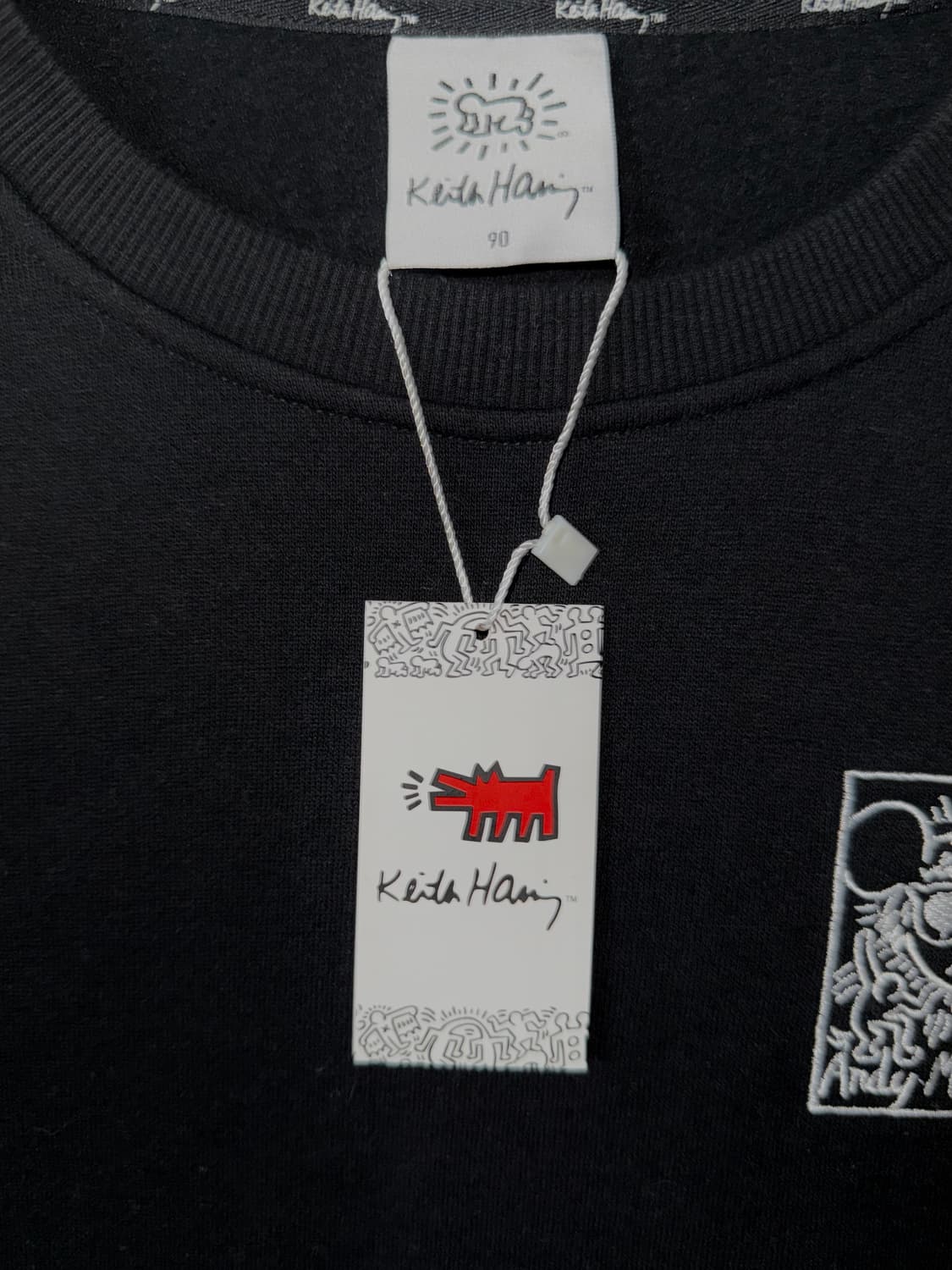 Keith Haring 블랙 기모 맨투맨 상품이미지6