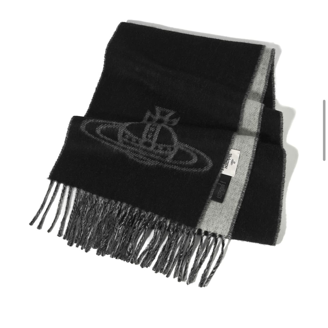 비비안웨스트우드 더블 로고 스카프 블랙 상품이미지2