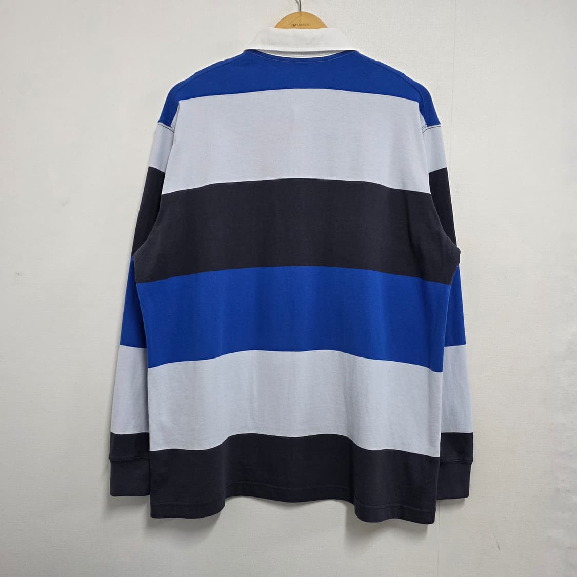 L 유니클로 JW앤더슨 오버사이즈 러거 스트라이프 럭비티 상품이미지4