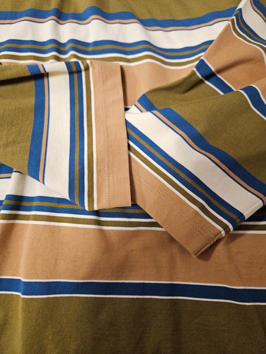 [S] 미우미우 코튼 저지 폴로 셔츠 스트라이프 상품이미지4