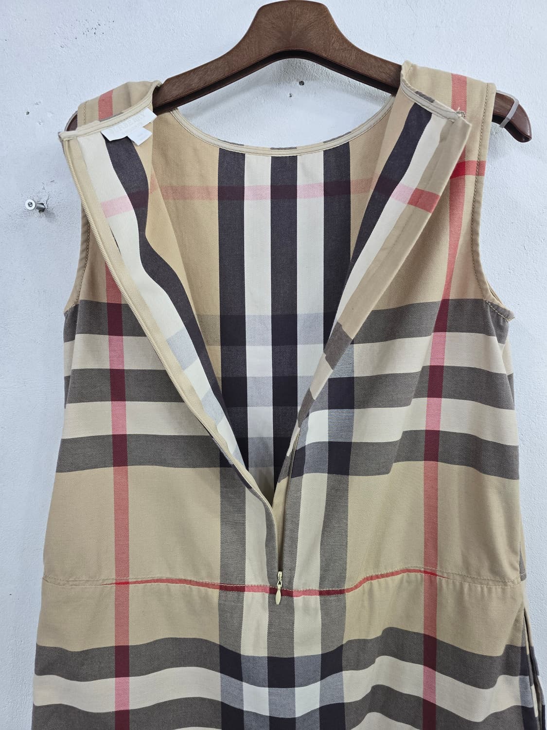 버버리 체크 패턴 아동 원피스 14y 상품이미지3