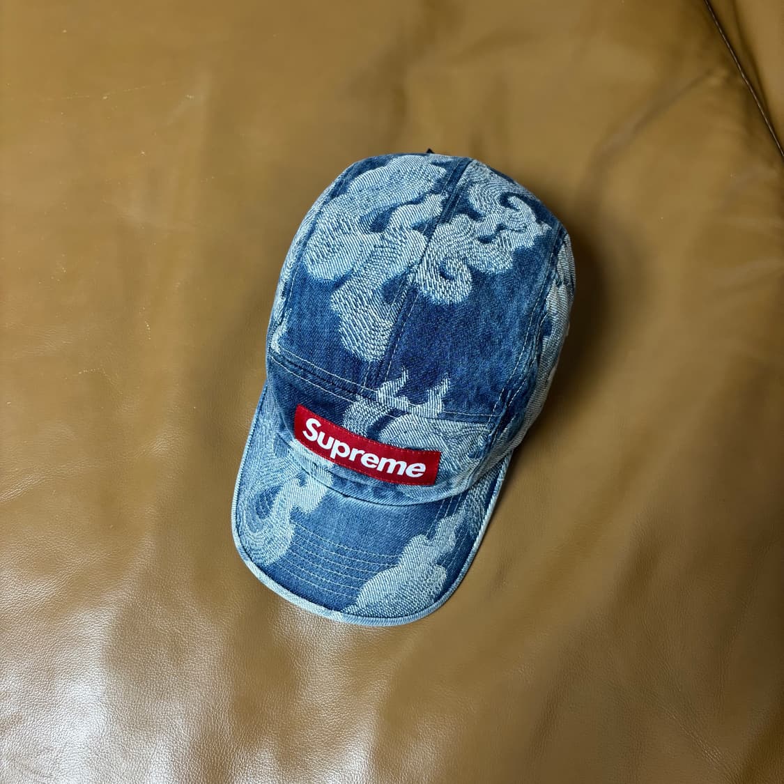 슈프림 캠프캡 모자 박스로고 플레임 데님 상품이미지5
