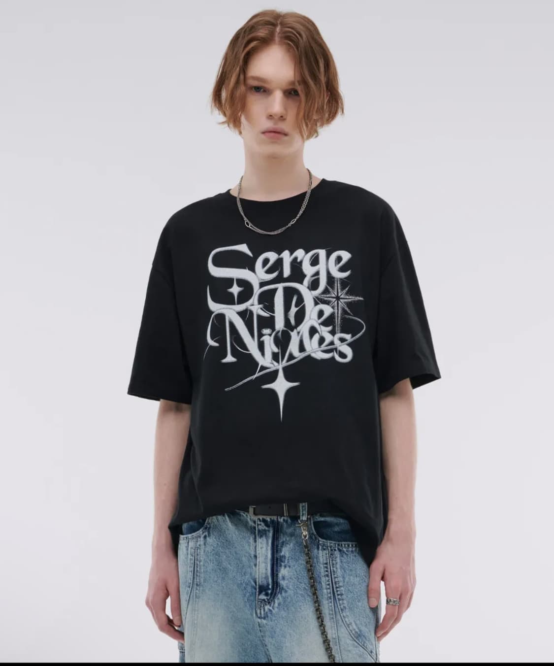 메종미네드 레터링 블랙 반팔 티셔츠 L 상품이미지1