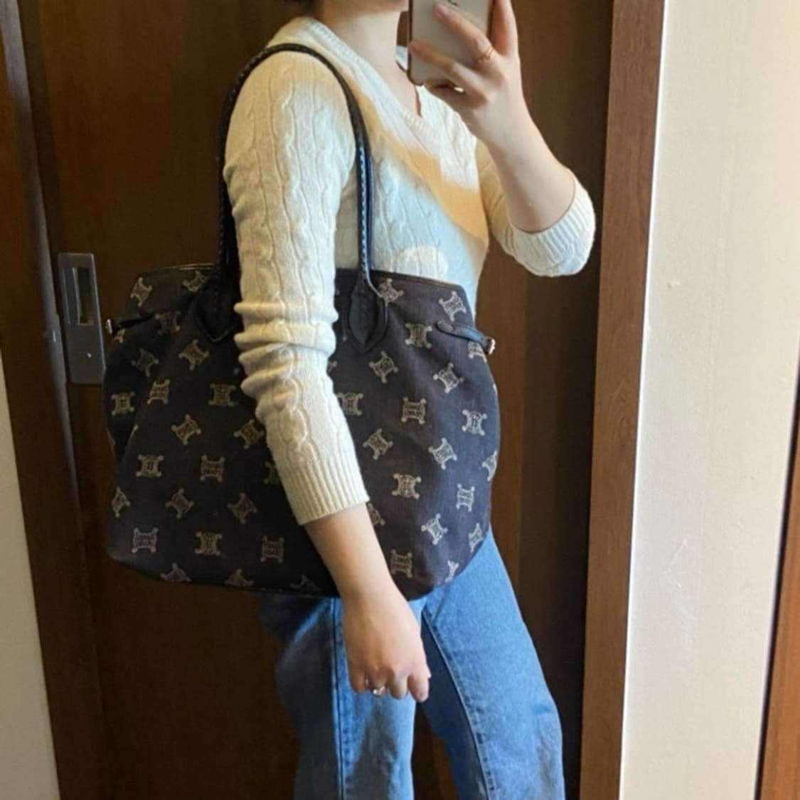 셀린느 데님 트리옹페 쇼퍼백 상품이미지9