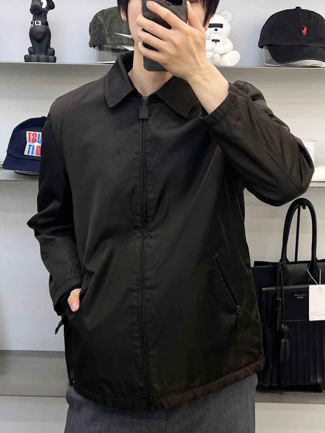 프라다 브라운 나일론 집 자켓 상품이미지2