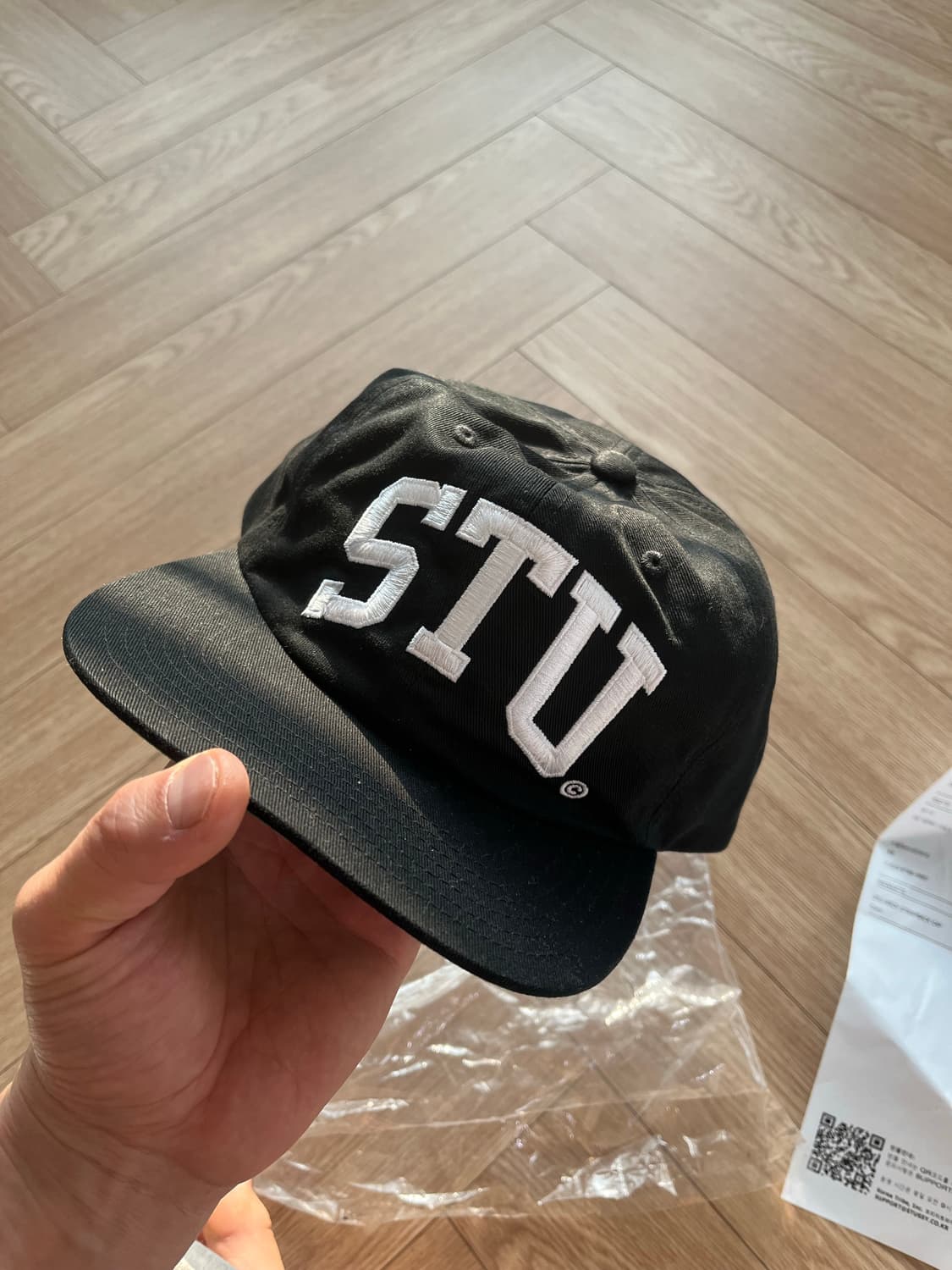 스투시 스투 아치 스트랩백 캡 블랙 판매 상품이미지2